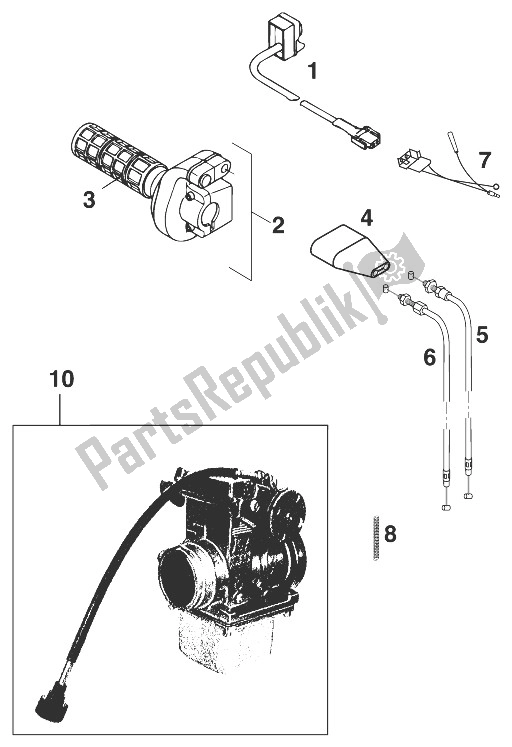 Tutte le parti per il Nuove Parti 400/620 Txc '98 del KTM 400 SUP Comp 20 KW Europe 833789 1998