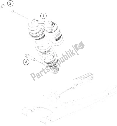 All parts for the Shock Absorber of the KTM Freeride 250 R USA 2016