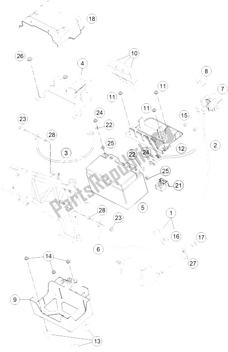 Tutte le parti per il Batteria del KTM 690 Enduro R ABS Australia 2016