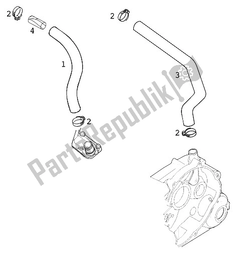 Tutte le parti per il Respirazione Motore Lc4 del KTM 640 Duke II Europe 2000