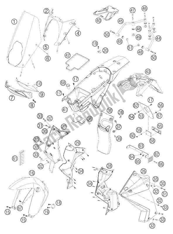 Wszystkie części do Maska ??- Fender 950 Adventure KTM 950 Adventure S Europe 2005