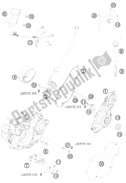 Todas las partes para Sistema De Encendido de KTM 450 XC F USA 2009