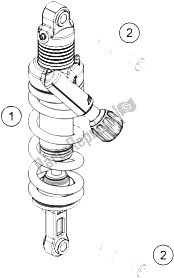 All parts for the Shock Absorber of the KTM 1190 ADV ABS Grey WES Europe 2013