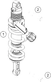 All parts for the Shock Absorber of the KTM 1190 ADV ABS Grey WES France 2013