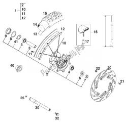 roue avant 400-540 sxc '98