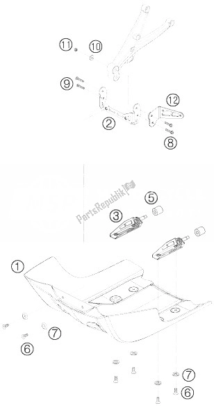 Tutte le parti per il Protezione Del Motore del KTM 690 Rally Factory Replica Europe 2007