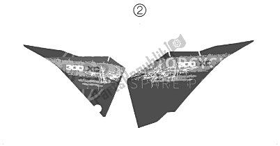 All parts for the Decal of the KTM 300 XC USA 2008