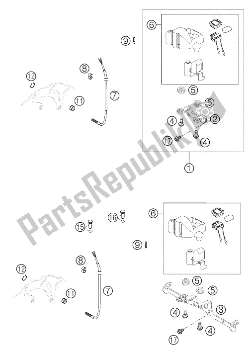 Tutte le parti per il Tachimetro Sigma 2000 del KTM 125 EXC Europe 2001