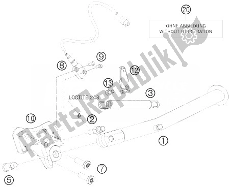 All parts for the Side / Center Stand of the KTM 990 Supermoto T LIM Edit 10 Europe 2010