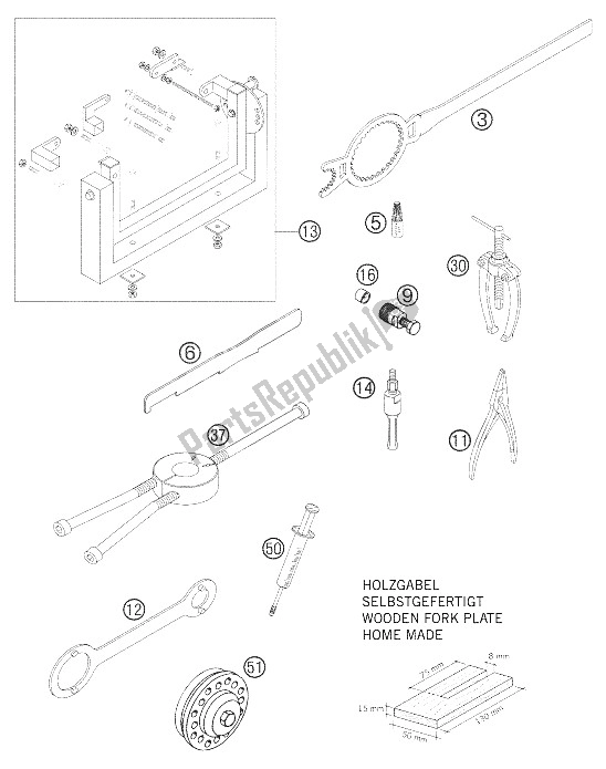 Todas las partes para Herramientas Especiales 85 Sx de KTM 85 SX 17 14 Europe 2005