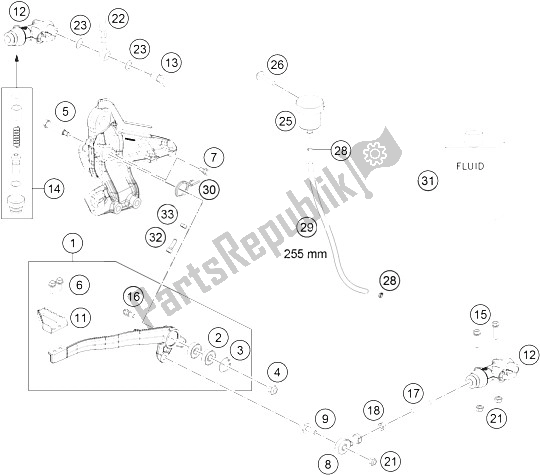 Toutes les pièces pour le Commande De Frein Arrière du KTM 450 Rally Factory Replica Europe 2015