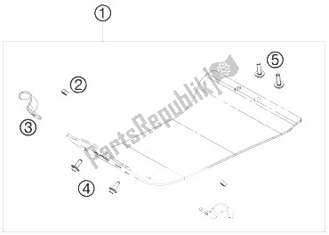 Toutes les pièces pour le Protection Moteur du KTM 450 SX F Fact Repl Nagl Europe 2010