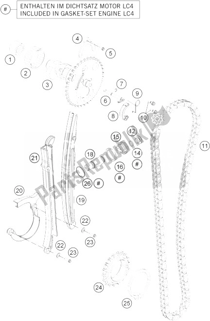 Toutes les pièces pour le Commande De Synchronisation du KTM 690 Duke Black ABS Australia 2014