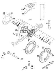 roda traseira 125 lc2 '98