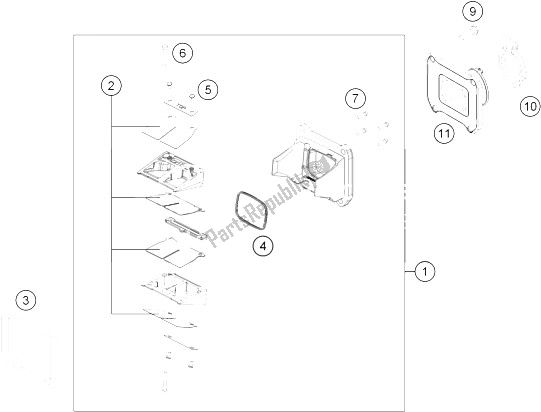 Alle onderdelen voor de Reed Ventielhuis van de KTM Freeride 250 R Europe 2015