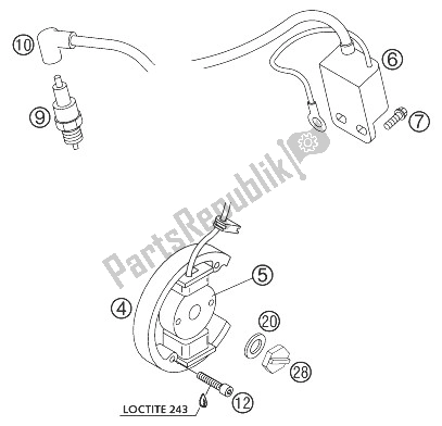 Tutte le parti per il Accensione 50 Lc del KTM 50 SX PRO Senior LC Europe 2004