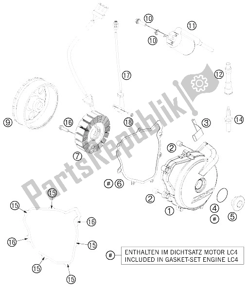 All parts for the Ignition System of the KTM 690 Duke Black Japan 2011