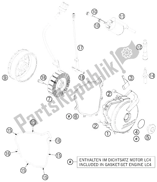 All parts for the Ignition System of the KTM 690 Duke R Australia United Kingdom 2011