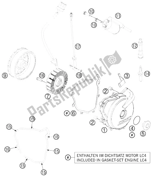 All parts for the Ignition System of the KTM 690 Duke R Australia United Kingdom 2011