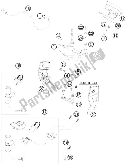 Toutes les pièces pour le Compteur De Vitesse du KTM 950 Supermoto R Australia United Kingdom 2008
