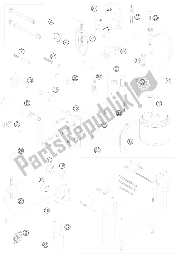 All parts for the Special Tools of the KTM 690 Supermoto Orange Europe 2007