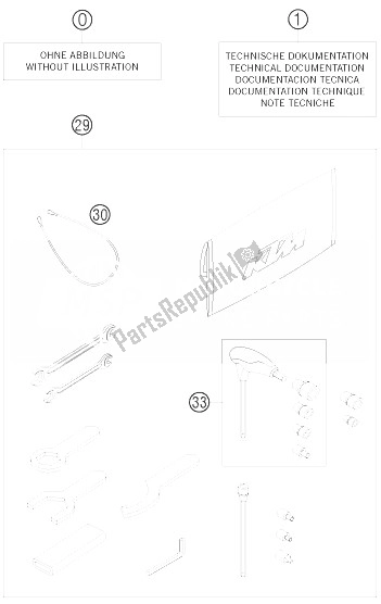 Toutes les pièces pour le Kit D'accessoires du KTM 1190 RC8 Black Australia 2010