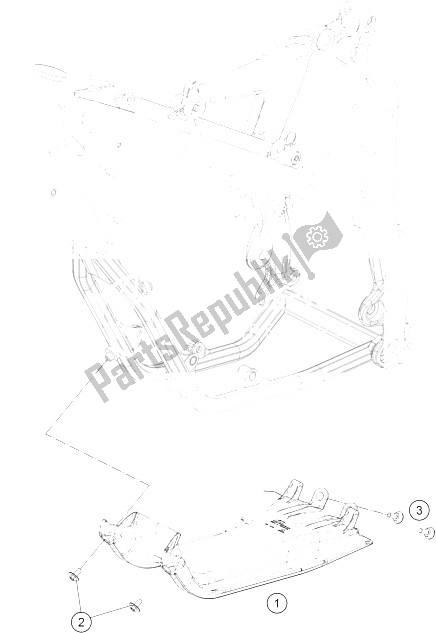 All parts for the Engine Guard of the KTM Freeride 250 R Australia 2015