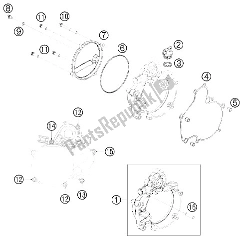 Todas las partes para Tapa Del Embrague de KTM 50 SX Mini Europe 2009