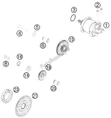 Tutte le parti per il Avviamento Elettrico del KTM 500 EXC Australia 2012