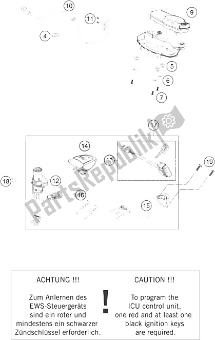 All parts for the Instruments, Lock System of the KTM 990 Supermoto R Australia United Kingdom 2011