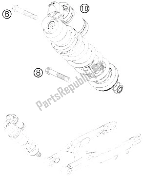 Todas las partes para Amortiguador de KTM 200 XC USA 2009