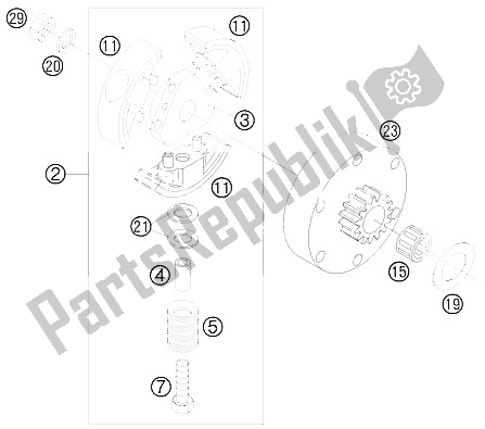 All parts for the Clutch of the KTM 50 SX Europe 6003H4 2008