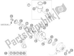 albero motore, pistone 105 sx