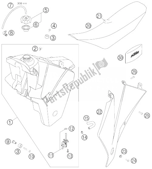 All parts for the Tank, Seat, Cover of the KTM 450 SMR Europe 2007