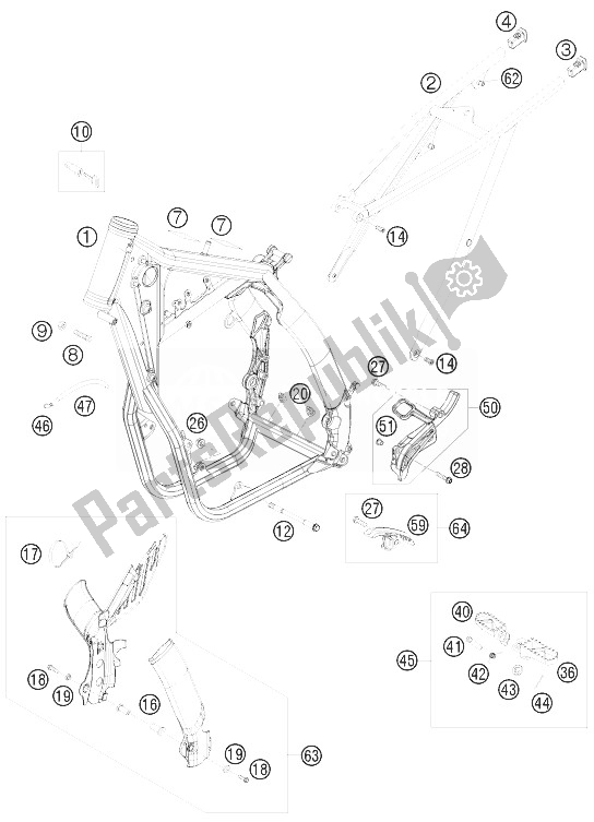 Toutes les pièces pour le Cadre du KTM 450 EXC Europe 2010