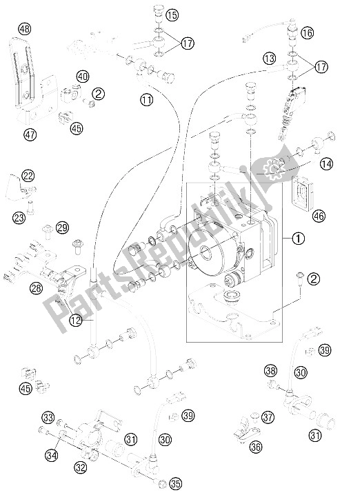 Todas las partes para Sistema Antideslizante Abs de KTM 990 Adventure White ABS 12 USA 2012