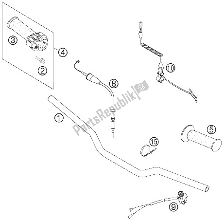 Todas las partes para Manillar, Controles de KTM 50 Supermoto Europe 2006