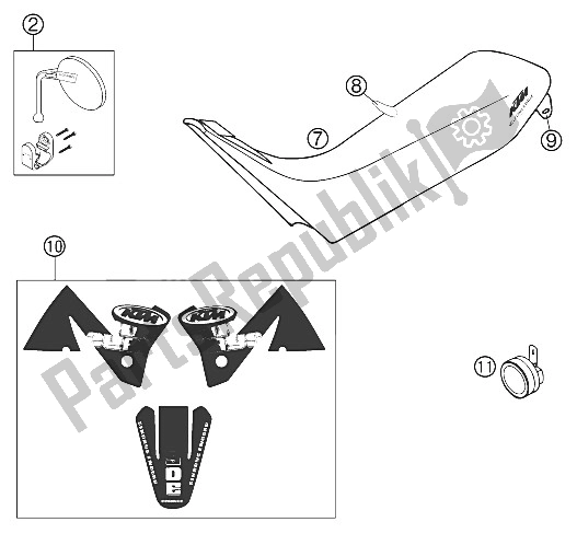 All parts for the New Parts 125-520 Exc Six Days of the KTM 250 EXC Racing SIX Days Europe 2002