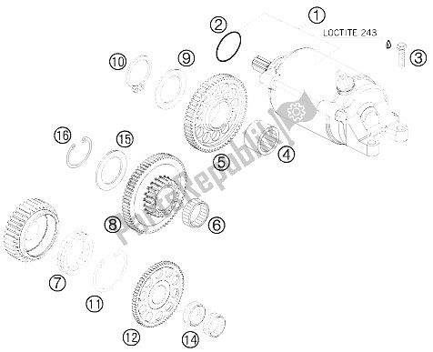 Tutte le parti per il Avviamento Elettrico del KTM 690 Duke White USA 2008