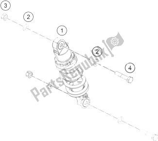 All parts for the Monoshock of the KTM 50 SX Mini Europe 2014