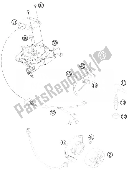 Todas las partes para Sistema De Encendido de KTM 150 SX USA 2014