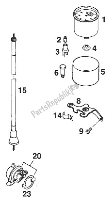 Tutte le parti per il Tachimetro Vdo Exc '97 del KTM 250 EXC M O Europe 1997