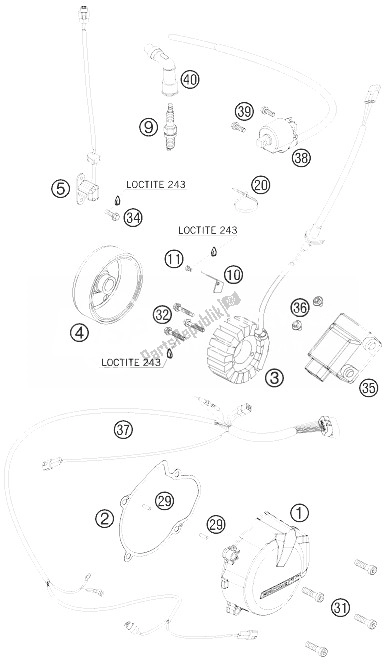 All parts for the Ignition System of the KTM 525 KTM Sportquad USA 2007