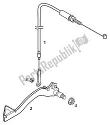 commande de frein arrière 50 sx lc