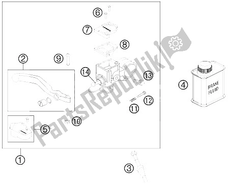 Todas las partes para Cilindro De Freno De Mano de KTM 50 SX Europe 2012