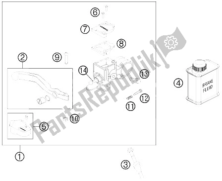 Todas las partes para Cilindro De Freno De Mano de KTM 50 SX Europe 2015