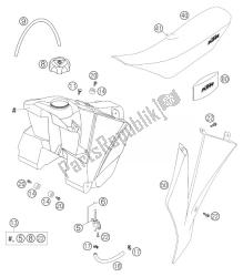 tanque de combustible, asiento, tapa 85 sx