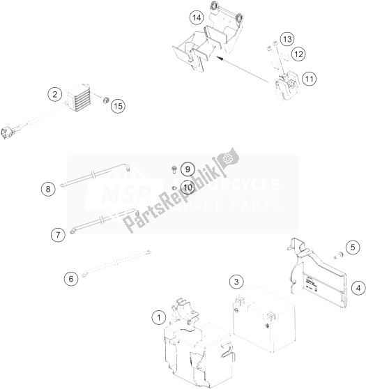 Todas las partes para Batería de KTM Freeride 250 R Europe 2014