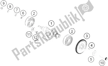 All parts for the Balancer Shaft of the KTM 390 Duke BL ABS B D 16 Asia 2016