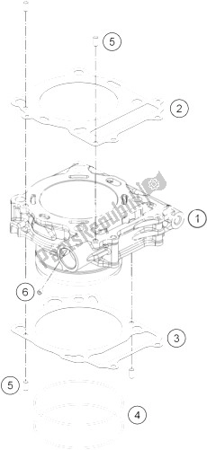 Todas as partes de Cilindro do KTM RC 250 R Europe 2013